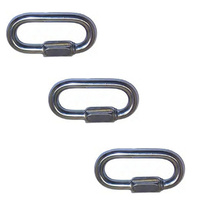 3 PK BRIDCO QUICK LINK - STAINLESS STEEL (4MM - 10MM) (A-2735) CHAIN SHADE SAIL