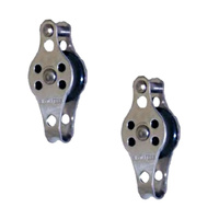 2 PK BRIDCO BLOCK LIGHTWEIGHT, NYLON SHEAVE, STAINLESS - 25MM PULLEY (A-2777)