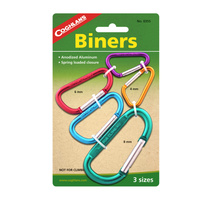 COGHLANS MULTI PACK OF BINERS - PACK OF 5 - ANODISED ALUMINUM BINER (COG 0355)