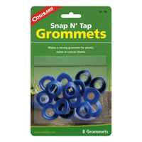 COGHLANS SNAP N TAP GROMMETS - PACK OF 8 - STRONG GROMMET FOR PLASTIC (COG 706)