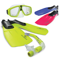 LAND & SEA ADVENTURER SNORKEL, MASK & FINS SET - MULTIPLE SIZES AVAILABLE