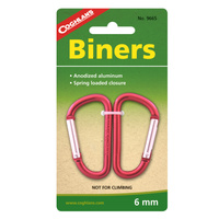 COGHLANS MINI BINERS 6MM - PACK OF 2 - SPRING LOADED CLOSURE (COG 9665)