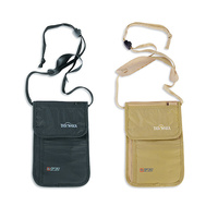 TATONKA SKIN NECK POUCH RFID - BLACK OR NATURAL - TRAVEL SAFETY