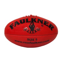 FAULKNER LEGEND FOOTBALL - AUSTRALIAN LEATHER - AUSTRALIAN MADE - RED