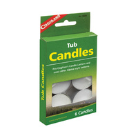 COGHLANS TUB CANDLES - PACK OF 6 - FITS COGHLANS LANTERNS (COG 8509)