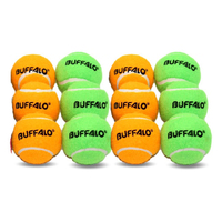 BUFFALO SPORTS YARD TENNIS BALLS - 1 DOZEN - HIGH QUALITY ENGLISH FELT (TENN030)