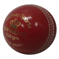 BUFFALO SPORTS SUPREME CRICKET BALL - RED / WHITE / PINK / ORANGE / YELLOW