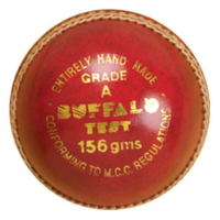 BUFFALO SPORTS TEST LEATHER CRICKET BALL - 156G - ENTIRELY HAND MADE (CRICK007)