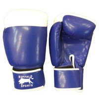 BUFFALO SPORTS DELUXE COMPETITION GLOVES - RED / BLUE - MULTIPLE SIZES (BOX073)
