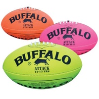 BUFFALO SPORTS ALL WEATHER FLURO SYNTHETIC AFL FOOTBALL - MULTIPLE SIZES