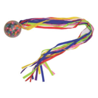 BUFFALO SPORTS RIBBON PELLET BALL WITH RIBBON TAIL - PVC BALL (FUN130)