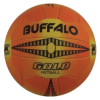 BUFFALO SPORTS GOLD NETBALL - SIZES 4 / 5 - TRIPLE GRIP RUBBER MATERIAL