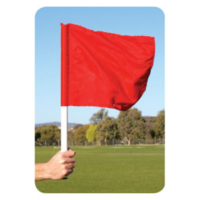 BUFFALO SPORTS REFEREE RUGBY LEAGUE / UNION FLAGS - RED - PAIR (RUG083x)