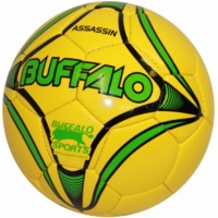 BUFFALO SPORTS ASSASSINS TPU SOCCER BALL - SIZES 4 / 5 - WHITE OR YELLOW