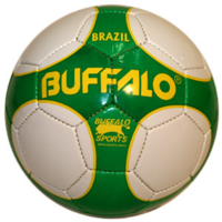 BUFFALO SPORTS BRAZIL SOCCER BALL - SIZES 3 / 4 / 5 - HAND STITCHED