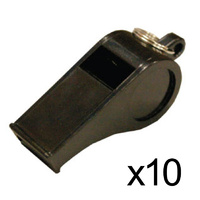 BUFFALO SPORTS MEDIUM THERMO PLASTIC WHISTLE 658 - PACK OF 10 (WHI002x10)