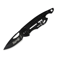 Fury Nexus Black Carbon Steel Pocket Knife 89mm Closed Length (32208)