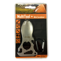 Fury Stainless Steel Multi Tool w/ Carabiner Clip (32360)