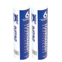 BUFFALO SPORTS NYLON SHUTTLES - PACK OF 12 - DOUBLE LAYERED CORK HEAD (BAD040)