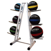 BUFFALO SPORTS MEDICINE BALL STORAGE RACK - POWDER COATED STEEL (EXE076)