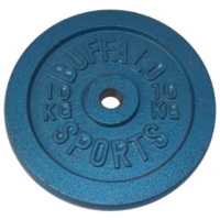 BUFFALO SPORTS BLUE HAMMERTONE METAL DISC WEIGHTS - MULTIPLE SIZES - 28MM HOLE