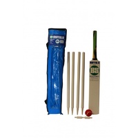 BUFFALO SPORTS WOODEN CRICKET SET W/ POLY ARMOUR BAT - MULTIPLE SIZES (CRICK411)