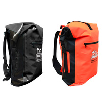 LAND & SEA DRY BAG BACKPACK - 30L CAPACITY - RED OR BLACK - ADVENTURE FISHING