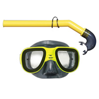 NEW LAND & SEA PIPI TWIN LENS KIDS MASK & SNORKEL SET - BLACK PVC SKIRT