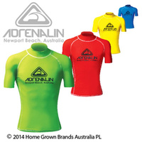 LAND & SEA ADULT HIGH VISABILITY SHORT SLEEVE RASH VEST - UPF 50+