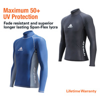 LAND & SEA MENS SPAN-FLEX LYCRA LONG SLEEVE RASH VEST