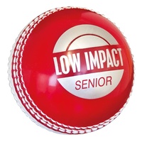 HART LOW IMPACT PVC CRICKET BALL - RED & WHITE - JUNIOR / SENIOR - TWO PIECE