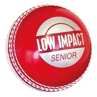 HART LOW IMPACT PVC CRICKET BALL - RED & WHITE - JUNIOR / SENIOR - TWO PIECE