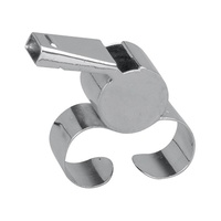 HART NICKEL PLATED FINGER GRIP WHISTLE - TAPERED MOUTHPIECE (22-106)