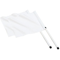HART AFL GOAL UMPIRE FLAGS - HEAVY DUTY WHITE COTTON DRILL FLAGS (44-011)