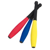 HART FOAM JUGGLING CLUBS - SOFT FOAM COVERED BRIGHTLY COLOURED CLUBS (33-152)