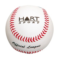 HART LEATHER BASEBALL - GRAPHITE MIXED CORE - 9 INCH - WHITE (5-614)