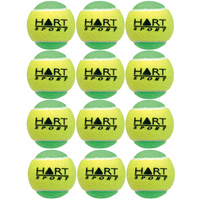 HART LOW COMPRESSION TENNIS BALLS - 12 PACK - 60MM - YELLOW / GREEN (19-225)