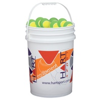 HART BUCKET OF LOW COMPRESSION TENNIS BALLS - 90 PACK - 60MM - GREEN (19-228)
