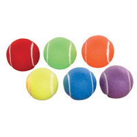 HART COLOUR TENNIS BALLS - SET OF 6 BRIGHTLY COLOURED TENNIS BALLS (19-224)