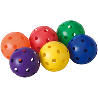 HART RAINBOW WIFFLE BALL SETS - SET OF SIX LIGHTWEIGHT BALLS