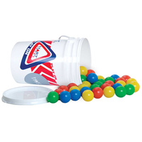 HART BUCKET OF PLASTIC BALLS - BRIGHTLY COLOURED LIGHTWEIGHT BALLS (33-131)