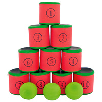 HART KNOCK EM DOWN SET - BUILD A PYRAMID OF CANS THEN TRY KNOCK EM DOWN (16-350)