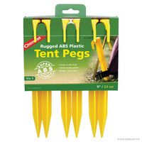 COGHLANS RUGGED ABS PLASTIC TENT PEGS - PACK OF 6 - 23CM LONG (COG 9309)