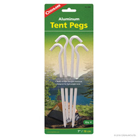 COGHLANS HIGH STRENGTH ALUMINIUM TENT PEGS - PACK OF 4 - 18CM LONG (COG 8046)