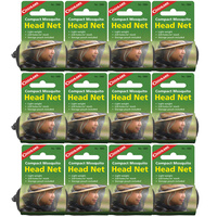 12 PACK COGHLANS COMPACT MOSQUITO HEAD NET SOFT POLYESTER NETTING (COG 1882)