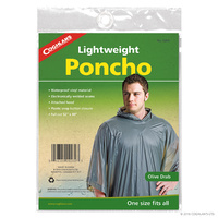 COGHLANS LIGHTWEIGHT WATERPROOF VINYL MATERIAL PONCHO - OLIVE (COG 9269)