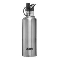 THIRSTEE SPORTS STAINLESS STEEL DRINK BOTTLE - FEATURES A EASY SIP LID
