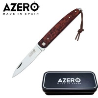 AZERO AMBOINE BURLS POCKET KNIFE - 175MM OVERALL LENGTH (A100241)