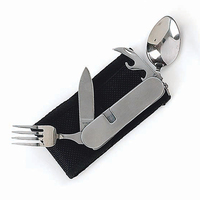 Fury Camping Utensil w/ Sheath 94mm Closed Length (44470)