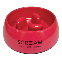 Scream Round Slow-Down Pillar Dog Bowl Loud Pink 400ml